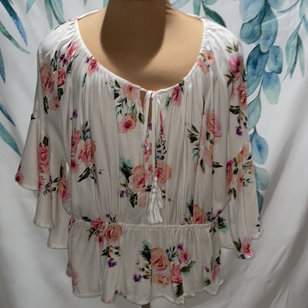 White Birch Floral Off the Shoulder Blouse